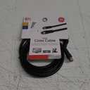 GE RG6 Coax Cable, 6ft, F-Type Connectors, Screw-On Installation, No Tools Required, Black 33626