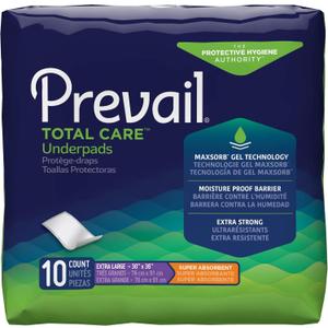 Pack of 4 Prevail Underpads, Extra Large 30 x 36-10 ea
