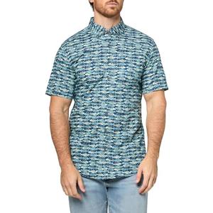 Eddie Bauer Men's Big & Tall Short Sleeve Baja Shirt Ocean Size 4x