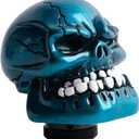 Skull Stick Shift Knob Resin Skeleton Head Shifter Knob Cool Style Shifter Lever Knob Fit Most Manual Automatic Car Tuck Vehicle, TA40C, Blue 2