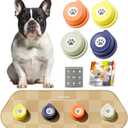 MEWOOFUN Dog Buttons Talk, Recordable Dog Clicker for Training, Dog Buttons for Communication Starter Set with Mat, Dog Talking Buttons Training Clicker for Small Dogs & Cats (Colorful, 4 Packs)