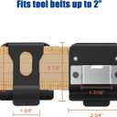 Tape Measure Holder for Belt, Low-Profile Tape Measure Belt Clip, Measuring Tape Holder Up to 2" Tool Belt, Tape Accessories