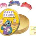 10 Inch Cake Drums,Gold Cake Boards 10 Inch Round(4-Pack),1/2 Inch Thick Cake Boards with Banner Cake Topper,Sturdy,Greaseproof for Birthday Wedding Multi-Tiered Cake by GoldenBakeryFamily