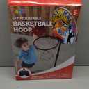 JOYIN Kids Basketball Hoop, Adjustable Height 2.8 ft-6.2 ft Toddler Basketball Hoop for Kids Indoor Outdoor Play Portable Basket Ball for Boys Girls Age 3 4 5 6 7 8 Gift