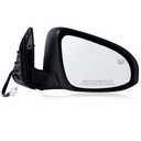 Passenger Side Mirror Compatible with 2015 2016 2017 Toyota Camry 5Pins with Power Glass Heated Manual Folding Black Right Side View Mirrors Replace 8790606041