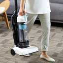 Amazon Basics Upright Bagless Vacuum Cleaner for Carpet and Hard Floors, Washable Filter, Crevice and Upholstery Tools, Detachable Handle, Lightweight, 1.7L Dust Cup, 25ft Cord, Black/White