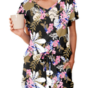 Ekouaer Women's Pajamas Set Ruffle Sleeves Sleepwear V Neck Comfy 2 Piece Pjs Loungewear Set with Pockets  2XL