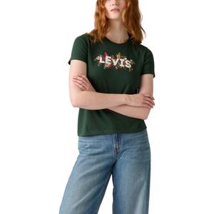 Levi's Women's Perfect Crewneck Tee Shirt (Also Available in Plus) (Green, M)