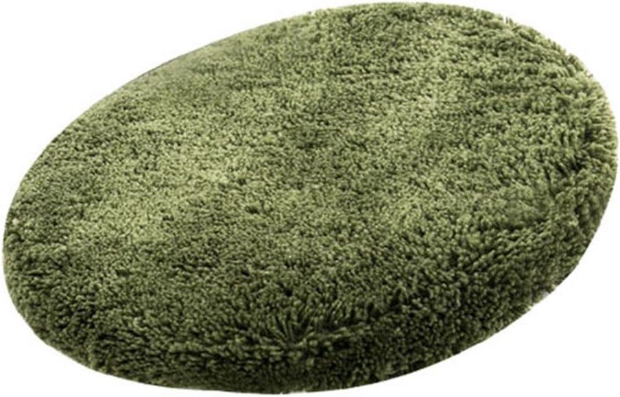 Reyox Plush Shaggy Bath Rug, Contour Mat and Toilet Lid Cover, Soft Microfiber Non Slip Bathroom Rugs Army Green Lid Cover (Lid Cover, 18.5"x19.7")