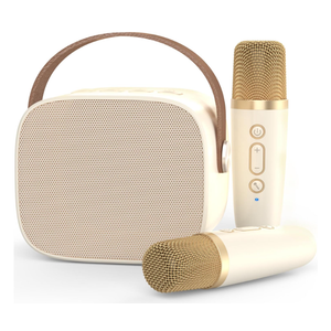 Mini Karaoke Machine Microphone,Fun Toys Christmas Birthday Gifts for Adult Kids/Toddler Boys Girls 3 4 5 6 7 8 9 10 11 12+,Portable Bluetooth Speaker with 2 Wireless Microphone