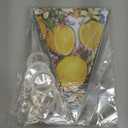 5 Pieces Blue Tiles Lemon Decor Lemon Bunting Banners Blue Tiles Paper Pennant Garlands Lemonade Hanging Triangle Flags for Wedding Birthday Bridal Shower Bachelorette Party Decorations