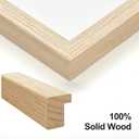 Yaetm 16x20 Picture Frame Matted to 11x14 Set of 2, Natural Solid Oak Wood Frame 16x20 for Photos, Posters & Art Prints, Horizontal and Vertical Wall Mount (2 pack, Oak)