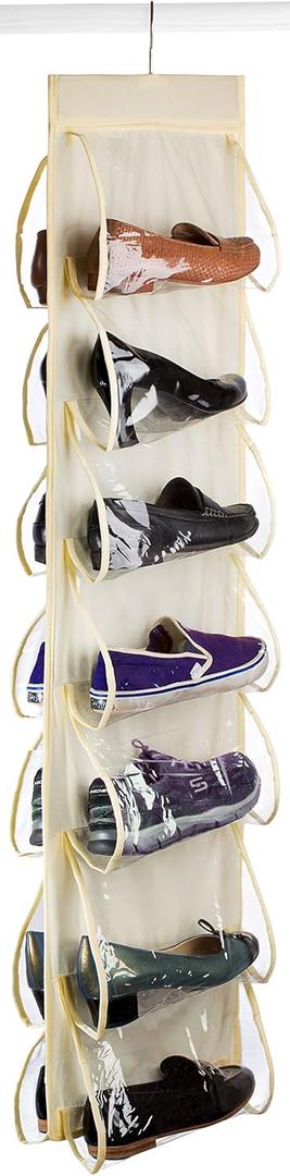 Handy Laundry Hanging Shoe Organizer - 14 Pockets - Clear Pockets Will Protect Your Shoes, Handbags, Purse & Enable You to Find Them Easily. Hang it in a Closet to Keep Your Closet Neat & Organized.