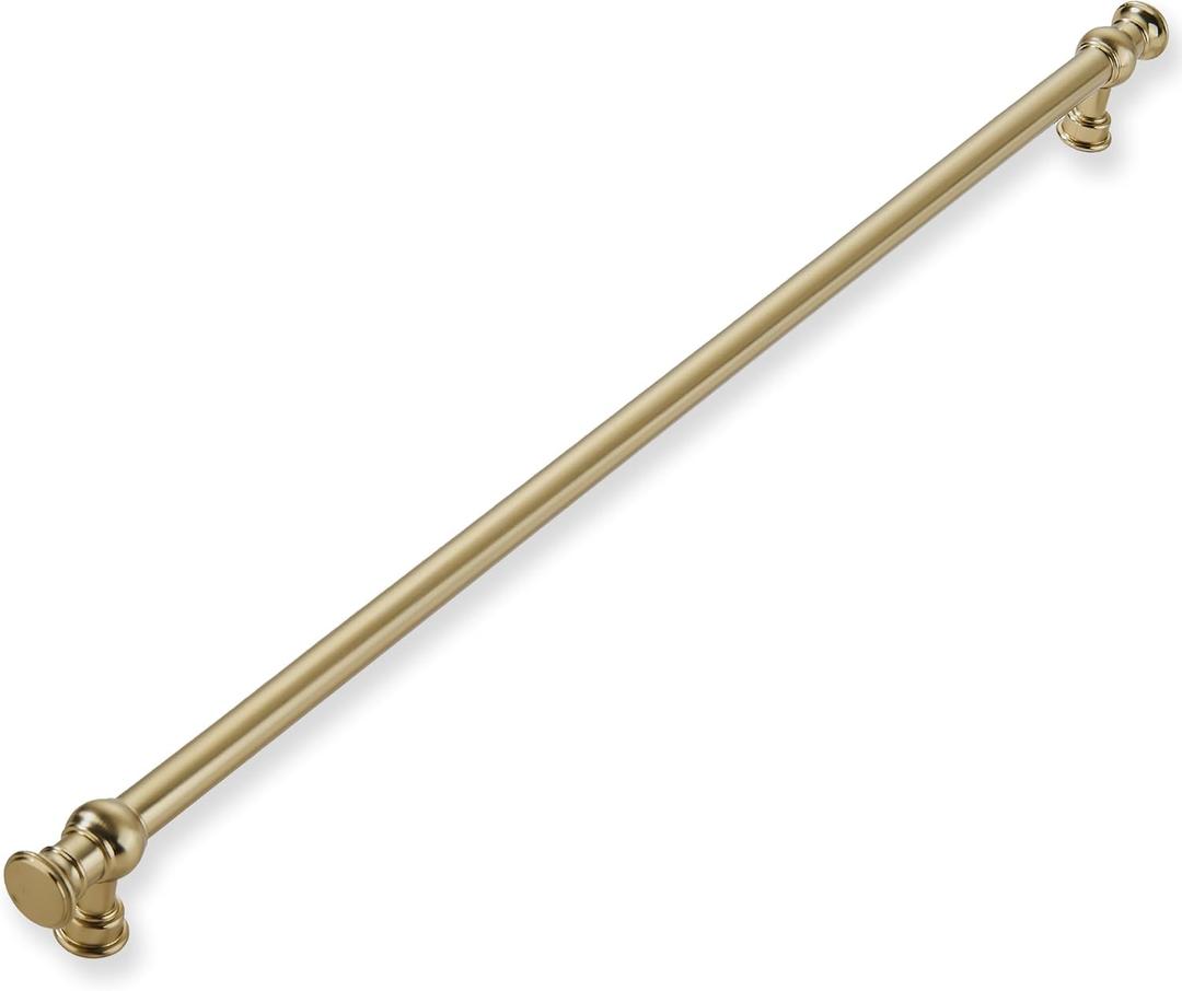 1-Pack 18inch(457mm) Hole Center Appliance Pulls Brushed Brass Cabinet Pulls Solid Heavy Duty Kitchen Cabinet Hardware for Cupboard Drawer Pulls Cabinet Handle