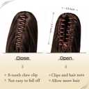 SOFEIYAN 13" Ponytail Extension Long Curly Ponytail Clip in Claw Hair Extension Natural Synthetic Hairpiece for Women
