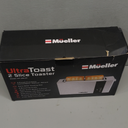 Mueller UltraToast Full Stainless Steel Toaster 4 Slice, Long Extra-Wide Slots for Bagels and Waffles, 6 Browning Levels, LED Display, Cancel/Defrost/Reheat Functions & Removable Tray, Kitchen Gadgets