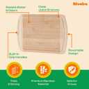 Riveira Two Tone Bamboo Wood Cutting Board  Versatile And Durable: Set Of 3 Pcs Rectangular Wooden Cutting Board  Natural Wooden Cutting Boards For Kitchen  Complete Bamboo Wooden Chopping Board