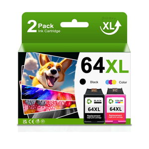 64XL Ink Cartridges Black Color Combo Pack Replacement for HP 64 64XL Ink High Yield for Envy Inspire 7900e 7200e 7255e 7955e Envy Photo 7155 7858 7855 6255 6258 Tango Series Printer (2-Pack)