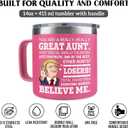 BECHUSKY Christmas Aunt Gifts From Niece, Nephew - Aunts Birthday Gifts - Aunt Mug - Christmas Gift For Aunts, Auntie - Mothers Day Gift Idea From Kids - Stainless Steel Tumbler 14 OZ