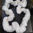 Decorative warm white scarf 