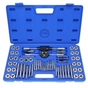 60PCS Tap and Die Set, Metric Standard Size M3 to M12, Threading Tool Set with Complete Accessories and Storage Case, Tap Die Kit for Threading and Rethreading Internal and External Threads