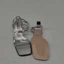 Abbleet Kitten Heels for Women - Square Open Toe Strappy Heeled Sandals with Ankle Strap - Wedding Dress Heels 8.5