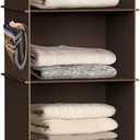 Simple Houseware 6 Shelf Hanging Closet Organizer, Brown