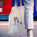 Coquette Christmas Tote Bag, Pink Christmas Snowman Goat Bows Reusable Canvas Shopping Bags Gifts for Women