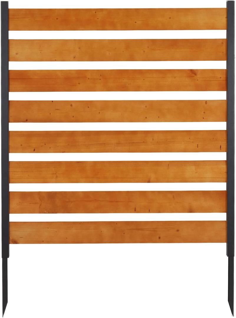 Privacy Fence Panels Screen - Air Conditioner Trash Can Screen Wood Metal for AC Unite Garbage Bin Pool Equipment Enclosure Garden Yard Decorative Outdoor (48X48 Horizontal)