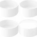 4" PVC End Cap for SCH40 Pipe (Fits 4.50" OD), Heavy Duty White Pipe Cap for Plumbing Irrigation DIY Furniture, 4 Pack
