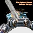 16-Pack 7/32 Inch Titanium Plated Diamond Chainsaw Sharpener, High Hardness Grinding Stone Chainsaw Sharpening Kit for Electric Chainsaw Sharpener/Stone Carvings [3mm Silver]