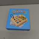 Busy Board Montessori Toys for Toddler, Wooden Sensory Board Switch Toy with Shape Sorter LED Light Up Toys Educational Plane Travel Activity for Girls & Boys