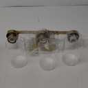 3-Light Bathroom Vanity Light, Modern Brushed Gold Wall Lights with Clear Glass Shades, Bathroom Wall Sconce Lamp for Mirror Living Room Bedroom Hallway