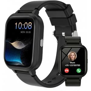 Teens Kids Smart Watch, 1.8'' IP68 Boys Girls Fitness Tracker, Standalone&APP Dual Use, Bluetooth Call, DIY Sports Modes, Heart Rate&Sleep Monitor, 13 Alarms, Weather, Smart Reminder, Games, Kids Gift