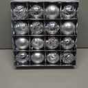 Christmas Ornaments - 16 Pcs Christmas Ball Ornaments Set, Assorted Shatterproof Christmas Glittering Ornaments for Christmas Tree, Christmas Tree Decoration for Xmas Holiday (Silver)