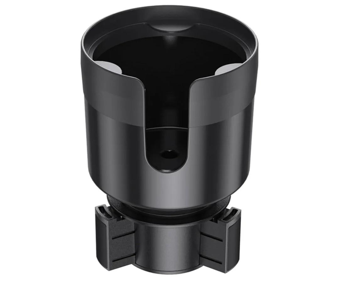 Car Cup Holder Expander Adapter, Compatible with Hydro Flask, Yeti, Nalgene 32/40 oz Fits Large Bottles and Mugs Drink Holder Extender with Adjustable Base for Most Car (Black)