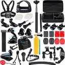 Suptig Accessories Kit Compatible for Gopro Hero 13/Hero12/11/10/9/8/7/6/5/4/3/3+/2/Session gopro Max2 Gopro Fusion DJI Action 5 pro/5/4/3, Insta360 X5/X4, AKASO Action Camera Accessories