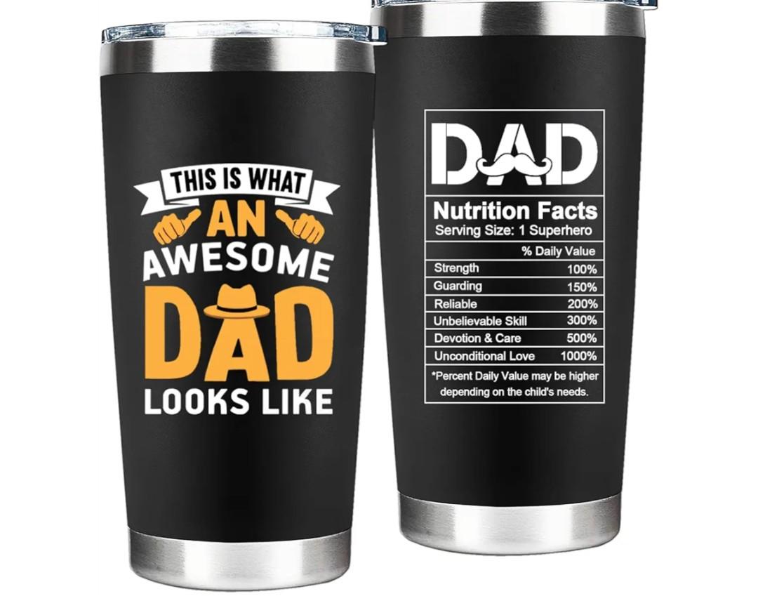 YXOTJHS Gifts For Dad, Cups Tumbler - Fathers Day Dad Gifts From Daughter Son Wife - Birthday, Father's Day, Christmas - Cool Funny Gift For Dads