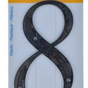 Hillman 6 in. Reflective Black Plastic Nail-On Number 8 3 Pack