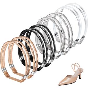 4 Pairs High Heels Shoe Straps, 4 Styles Rhinestone Shoe Lace For Heels Detachable Shoe Straps for Loose Shoes Anti-Loose Shoe Straps for High Heels Sandals Slippers