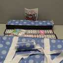 Ploomi American Mahjong Tiles Set, 166 White Tiles, 4 Color Racks & Pushers, Complete Western Mahjong Set with Blue Carrying Bag for Beginners & Experts