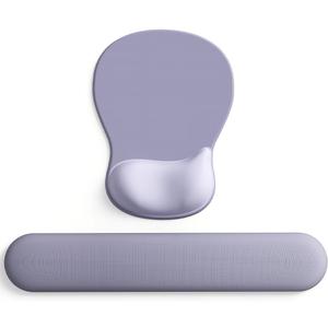 ErgoComfort Gel Wrist Rest Mouse Pad-Ergonomic Office Mousepad with Wrist Support-Non-Slip, Design Desk Accessories Mat for Home & Game Decor (09LavenderHaze Set)