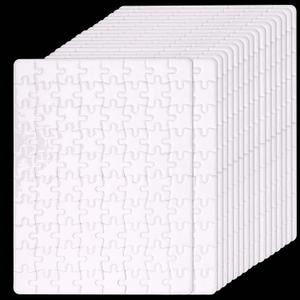 JAPCHET 40 Sets 7.9 x 5.8 Inches Sublimation Puzzle Blanks, 3200 Pieces White Blank Sublimation Jigsaw Puzzles, DIY Custom Puzzle for Heat Press Thermal Transfer, Printing and Craft