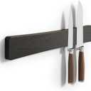 Magnetic Knife Holder for Wall, 16" Acacia Wood Knife Magnetic Strip No Drill Use as Tool Key Storage Knife Bar, Powerful Wall Mounted Knife Magnet for Refrigerator & Kitchen Utensil Organizer (Black)