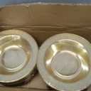 Goodluck 100 Pack Gold Glitter Plastic Bowls, 12oz Disposable Soup Bowls, Heavy Duty Dessert Bowls for Weddings, Parties, Dinners, Catering, Christmas and Everyday Use