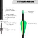 14 Pack 30" Archery Carbon Arrows,Practice Hunting Arrow with Removable Tips Shaft Spine 500 Suitable for Recurve Bows