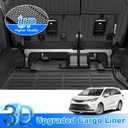 Sienna Cargo Liner - Trunk Mat for Toyota Sienna 2021-2026, All Weather Cargo Mat for Sienna Accessories, Heavy Duty Car Mats, Car Accessories