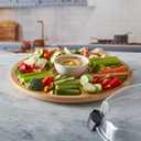 FARBERWARE Build-a-Board Cutting Board with Five Compartments and Clear Locking Lid for Charcuterie, Snacks, and More, Bamboo