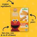 Earth's Best Organic Kids Snacks, Sesame Street Toddler Snacks, Organic Crunchin' Grahams for Toddlers 2 Years and Older, Honey Sticks with other Natural Flavors, 5.3 oz Box (Pack of 6) (EXP 06/27/26)