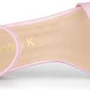 Allegra K Women's Block Low Heels Ankle Strap Sandals (Pink)